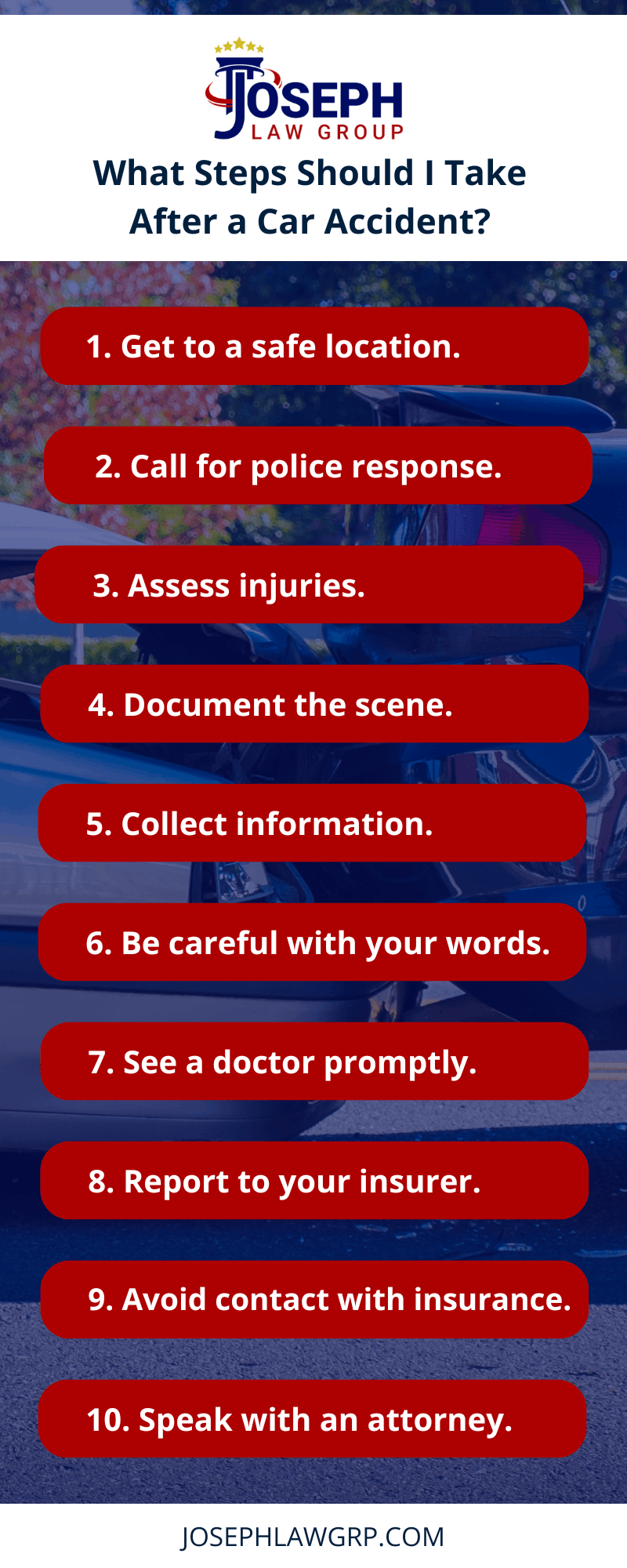 What Steps Should I Take After A Car Accident Infographic